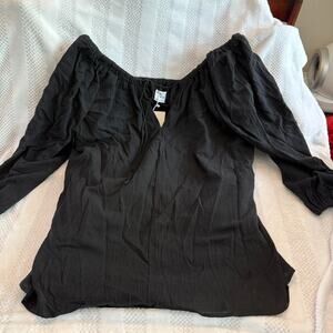 nwt sabo long sleeve blouse with front tie size Medium